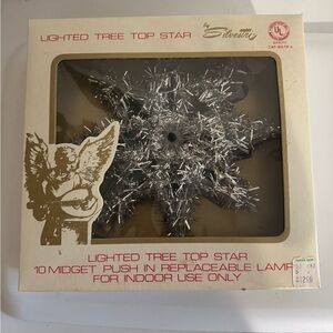 Silvestri Silver Illuminated Tree Star